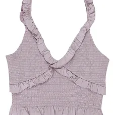 Атласный топ Purple со сборками