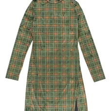 Платье мини в клетку