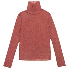 Сетчатый топ с высоким воротником