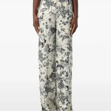 брюки с цветочным принтом