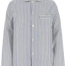 Поплиновый пижамный топ в полоску