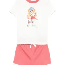 Комплект из топа и шортов с принтом Polo Bear