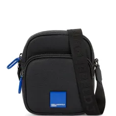 Logo-patch messenger bag