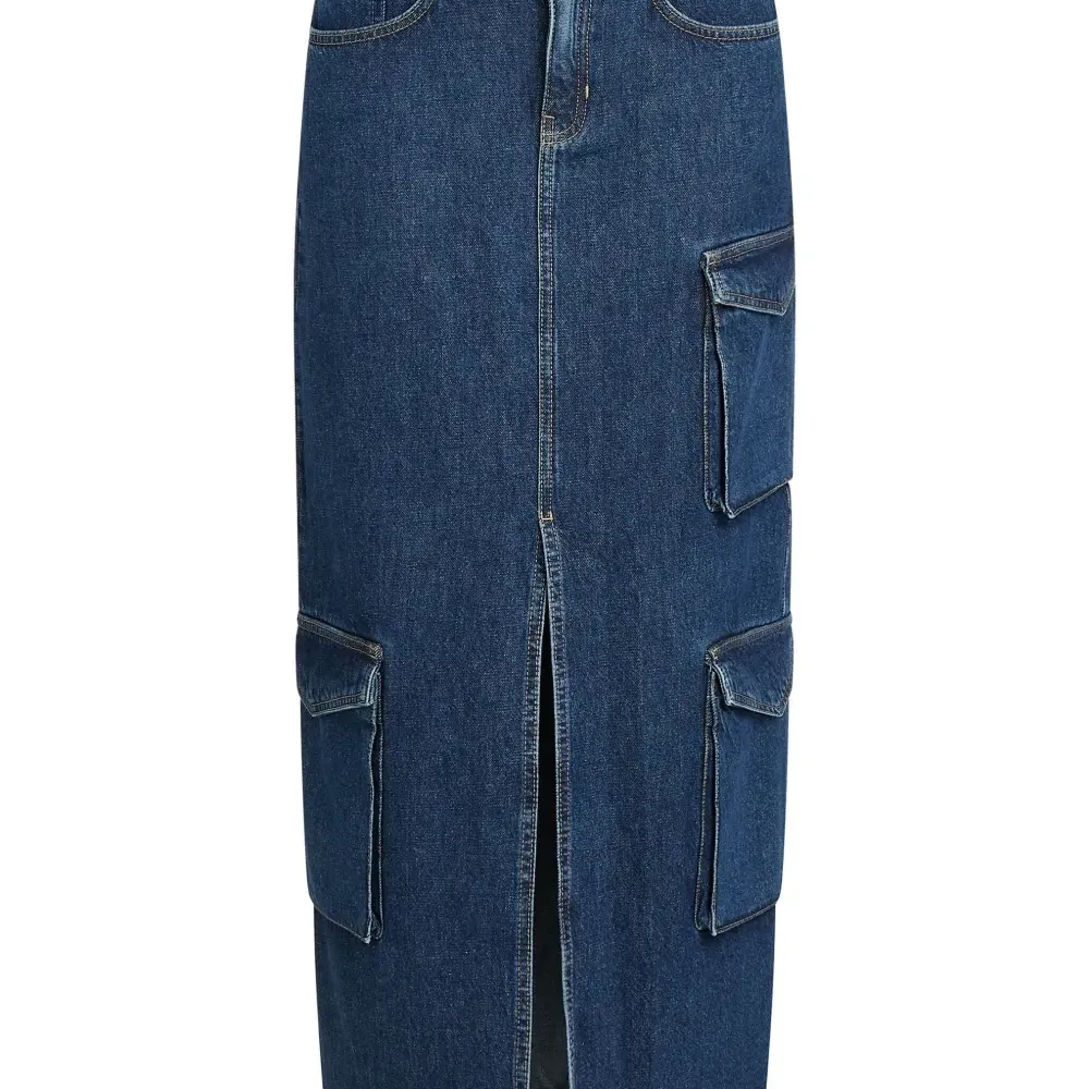 Джинсовая юбка макси