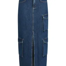 Джинсовая юбка макси