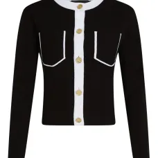 Кардиган с контрастным кантом