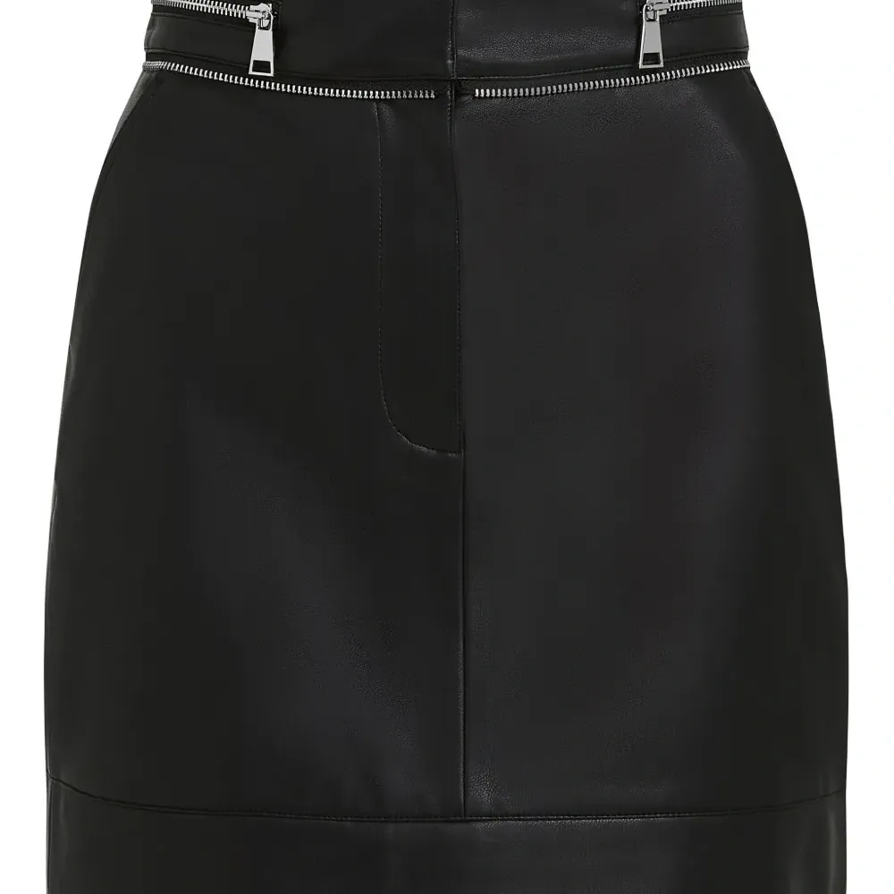 Юбка из искусственной кожи с молнией