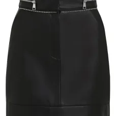 Юбка из искусственной кожи с молнией