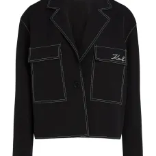 Блейзер с контрастной строчкой