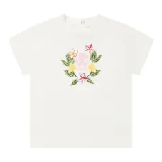 Футболка с цветочной вышивкой