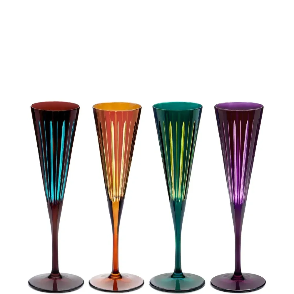 Набор Prism из четырех бокалов для шампанского