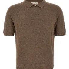 рубашка поло с подолом в рубчик