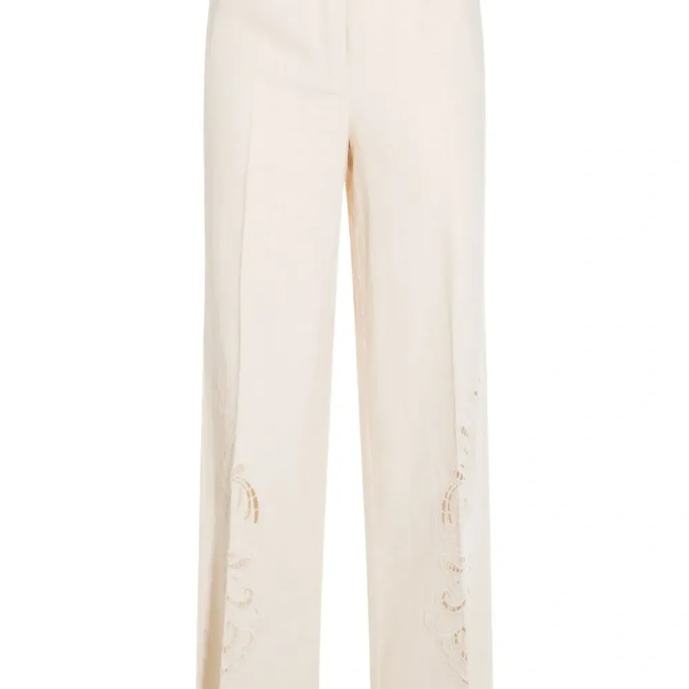 Брюки из смесового льна