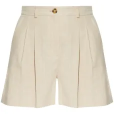 Шорты с завышенной талией и складками Шорты с завышенной талией и складками