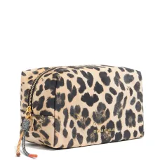 Косметичка среднего размера с леопардовым принтом