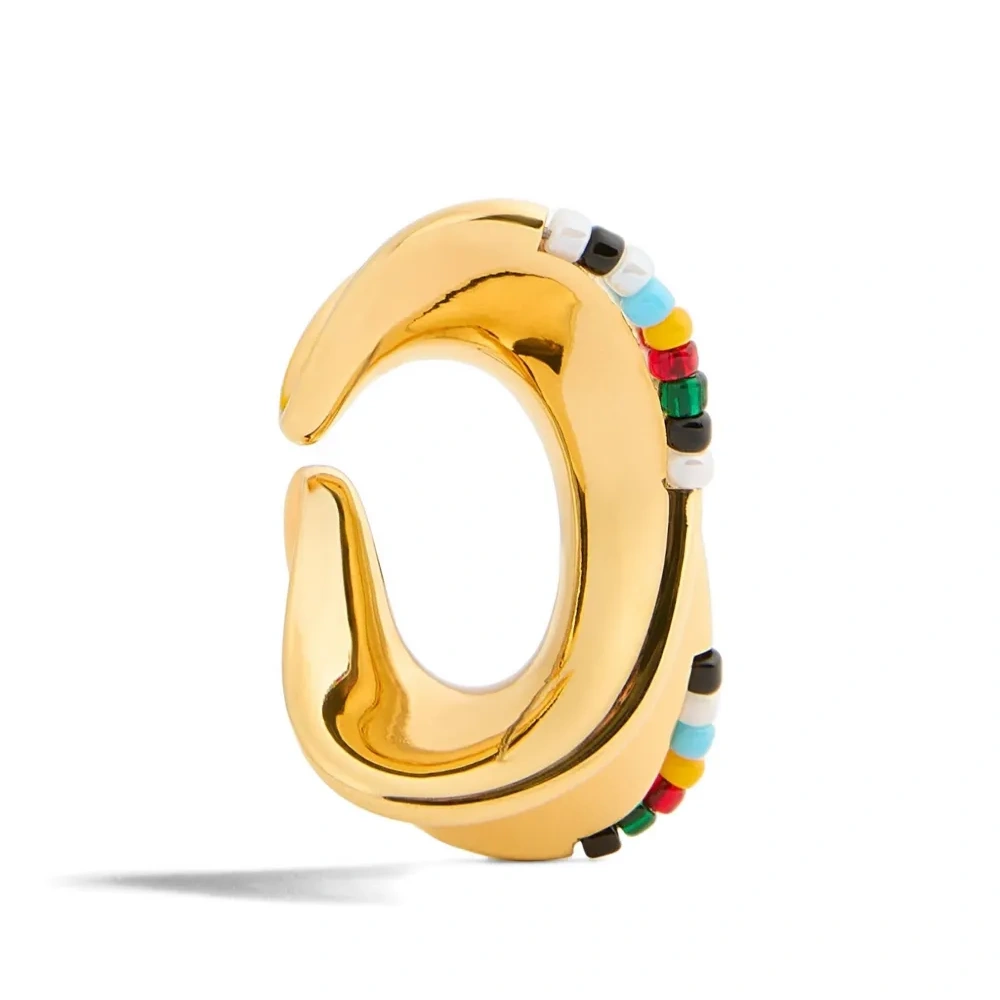 Серьга-кафф с бисером