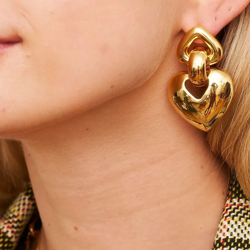 Позолоченные серебряные серьги