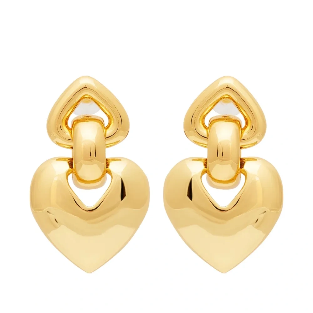 Позолоченные серебряные серьги