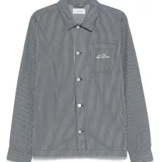 Джинсовая куртка в полоску