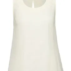 Льняной топ с вырезом