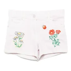 Шорты с цветочной вышивкой