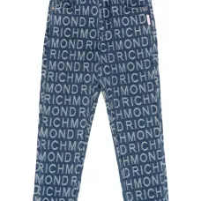 Джинсы с жаккардовым логотипом