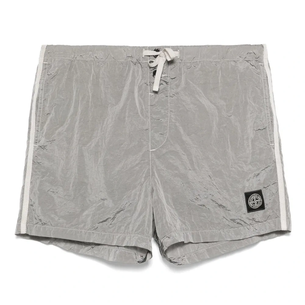 Плавки-шорты с нашивкой-логотипом