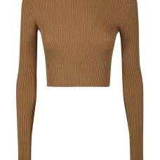 Топ в рубчик с длинными рукавами