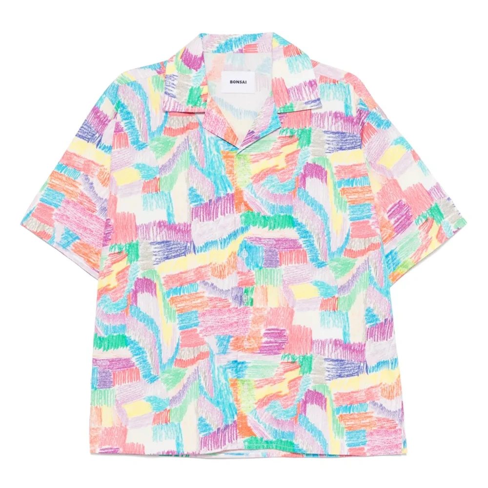 Рубашка с абстрактным принтом