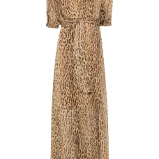 Платье макси с леопардовым принтом