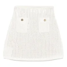 Юбка мини в технике кроше с пайетками