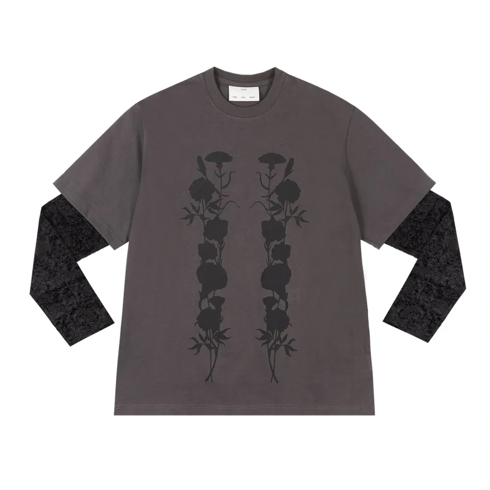 Двухслойная футболка с принтом