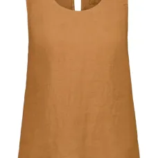 Льняной топ без рукавов