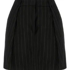 Юбка мини в тонкую полоску