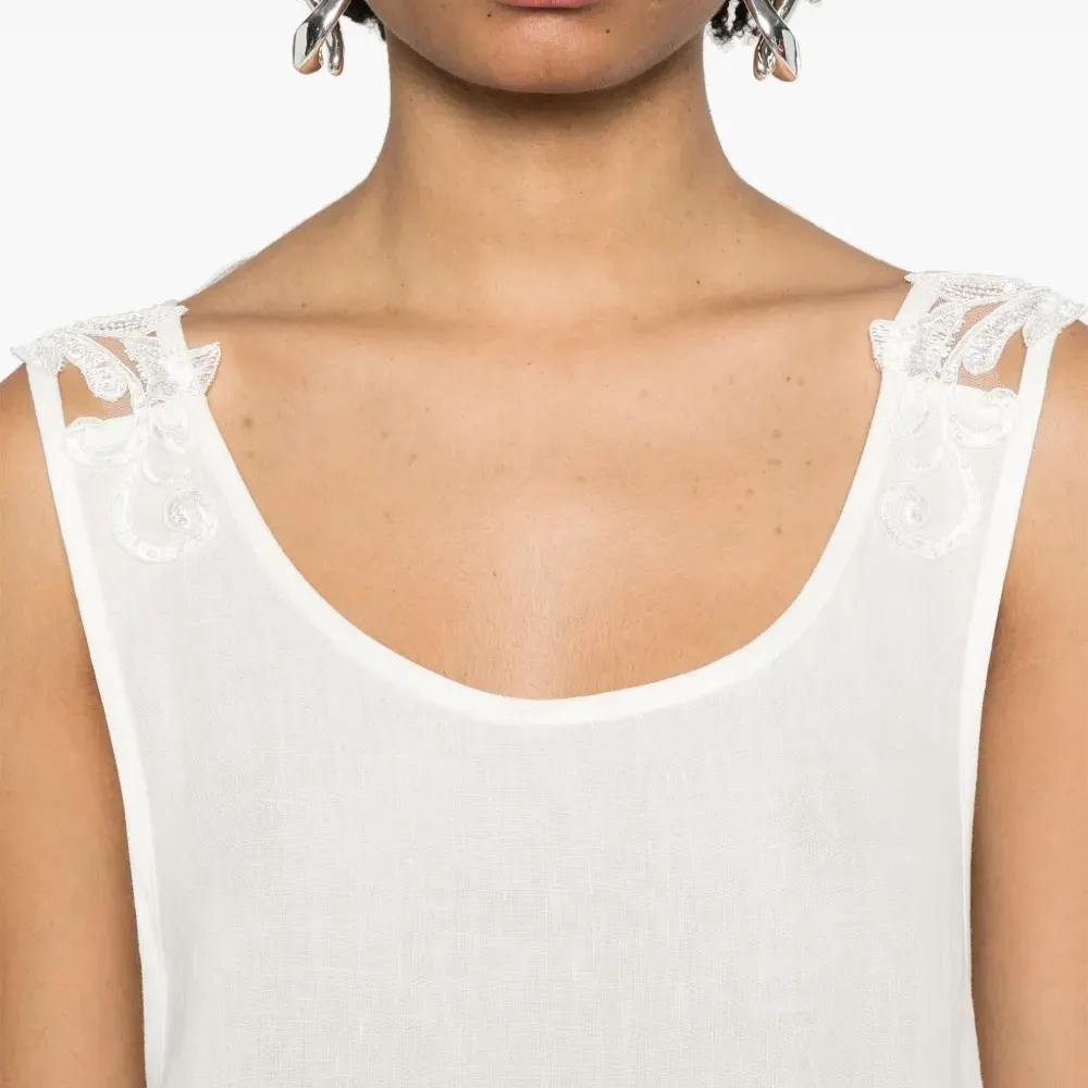 Платье миди с кружевом