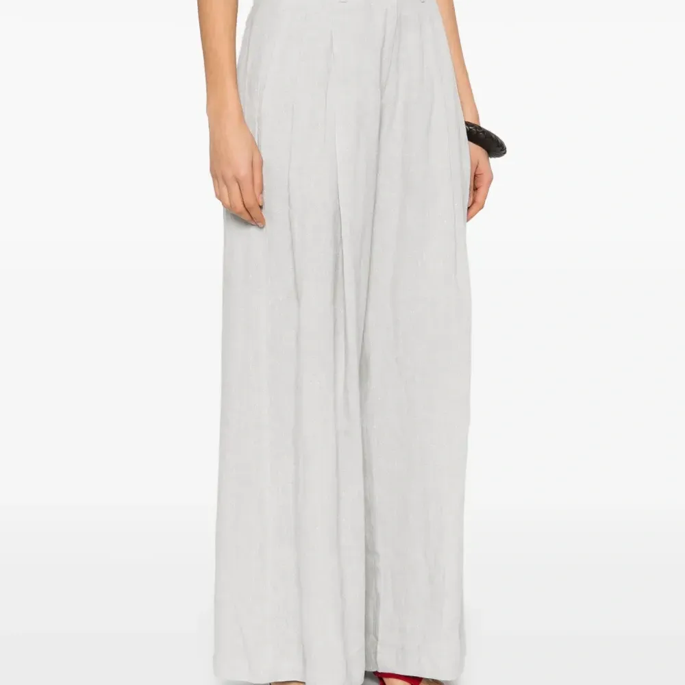 Брюки палаццо с люрексом