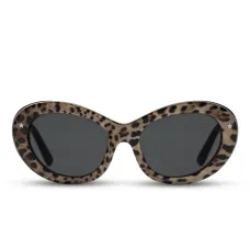 Солнцезащитные очки в оправе 'кошачий глаз' с леопардовым принтом