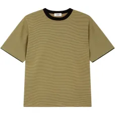 Полосатая футболка с круглым вырезом Полосатая футболка с круглым вырезом