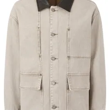 Куртка с контрастным воротником