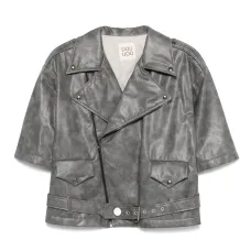 байкерская куртка из искусственной кожи