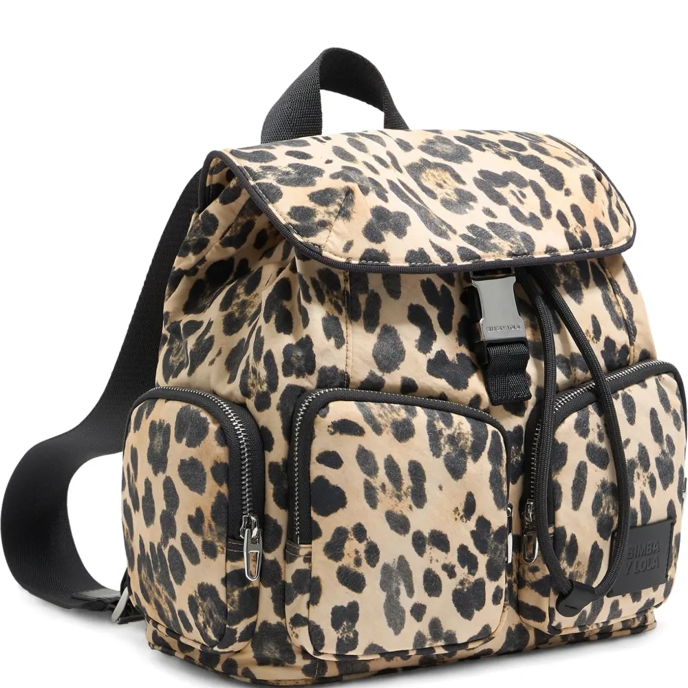 Рюкзак среднего размера с леопардовым принтом