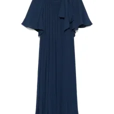 Плиссированное платье миди