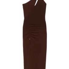 Платье миди с вырезом халтер