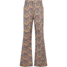 Расклешённые брюки с цветочным принтом