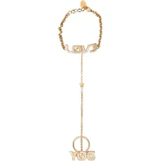 Цепочное кольцо с инкрустацией pave