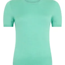 Вязаный топ с короткими рукавами