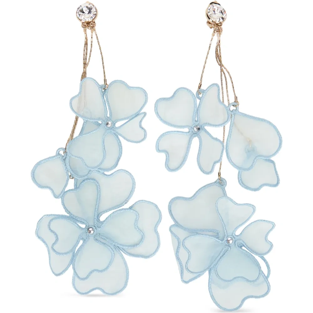 Серьги с цветочными украшениями