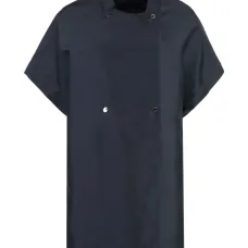 Двубортное пальто с короткими рукавами