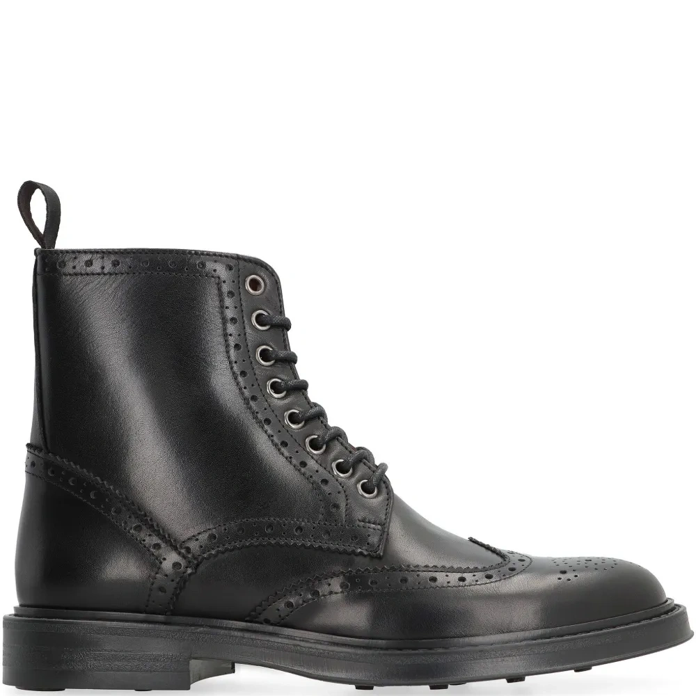 Ботинки с брогированием