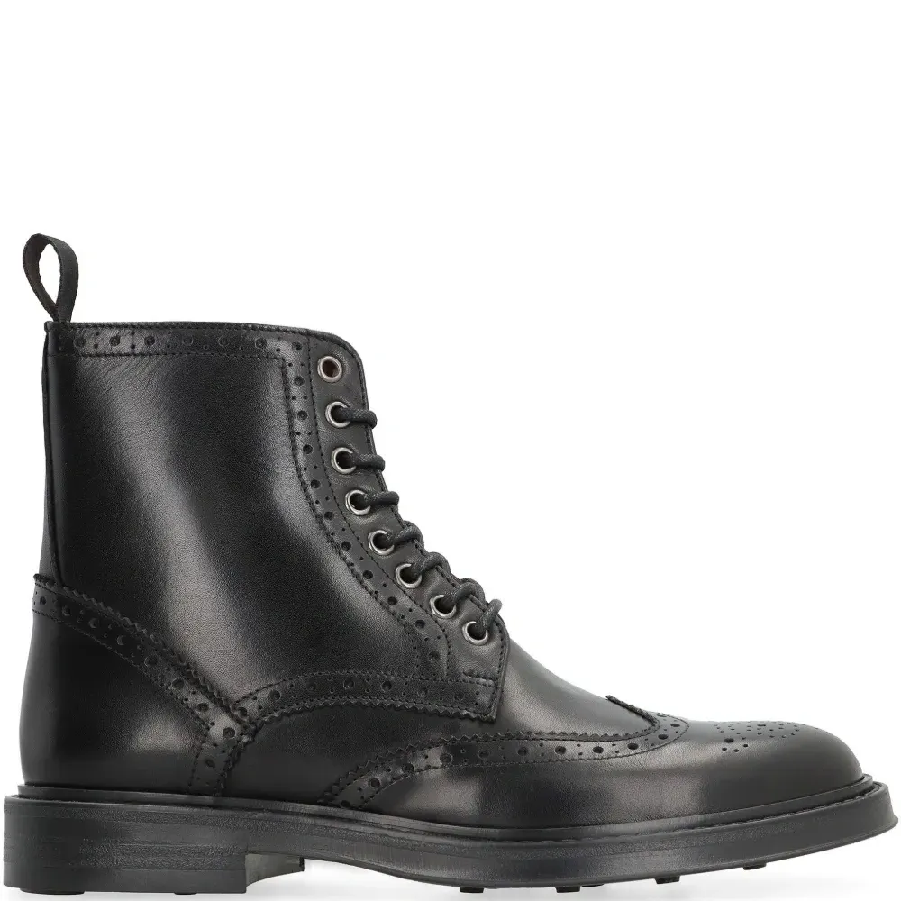 Ботинки с брогированием